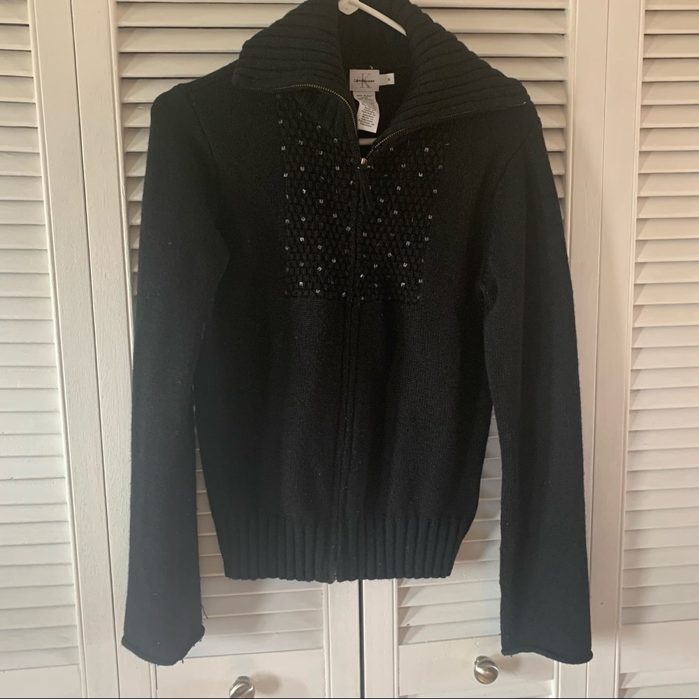 Calvin Klein Ladies Zippered Sweater